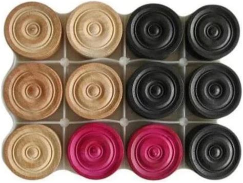 Buy Wooden Carrom Coins All Types of Carrom Board (Set of 24) Online at ...