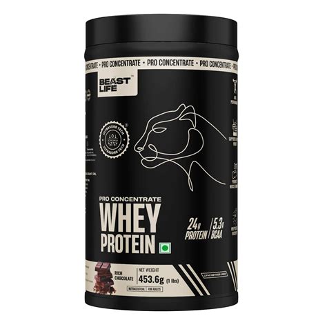 Pro Concentrate Whey Protein Rich Chocolate 1lbs – Beastlife