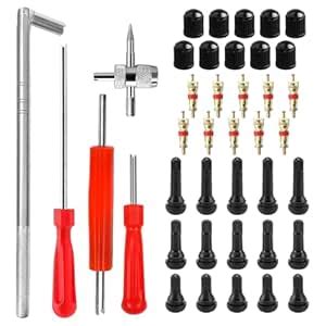 Zpana 40PCS Car Valve Stem Removal Tool Kit, 4 Way Vehicle Tire Core ...