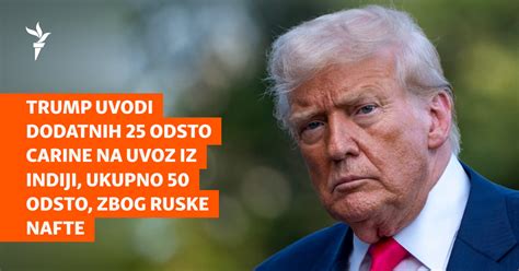 Trump Indiji uvodi dodatnih 25 odsto carine zbog ruske nafte