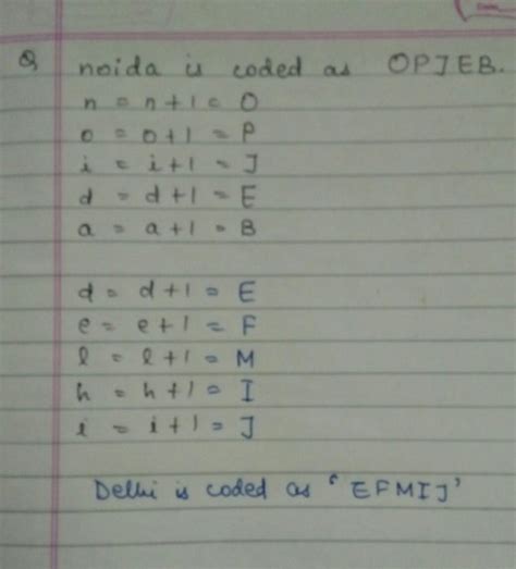 if in a certain language , noida is coded as OPJEB,how is delhi coded ...