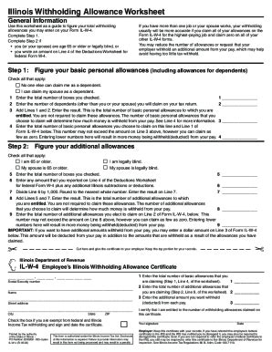 IL IL-W-4 2020-2026 - Fill out Tax Template Online