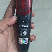 Nova NHT 1072 Fast Charge Titanium Coated USB Trimmer For Men (Black ...