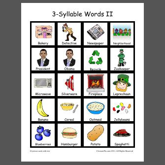 3-Syllable Words II