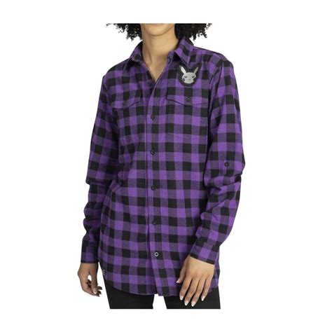 Punk & Purple Marvelous Misfits Flannel Shirt | Pokémon Center Official ...