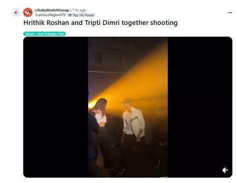 Hrithik Roshan and Triptii Dimri's dance video goes viral; Netizens ...