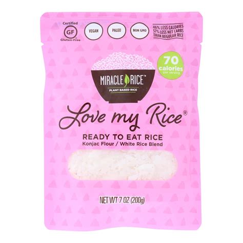 Miracle Noodle Rice - Shirataki - Miracle Rice - 8 Oz - Case Of 6