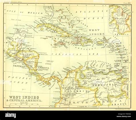 West indies map hi-res stock photography and images - Alamy