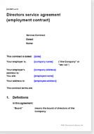 Directors Service Contracts - Model Service Agreements