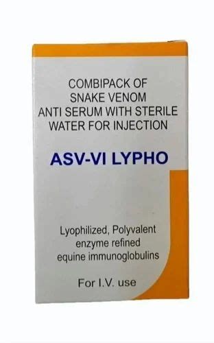 Pharmaceutical Tablets - Combipack Of Snake Venom Anti Serum With ...