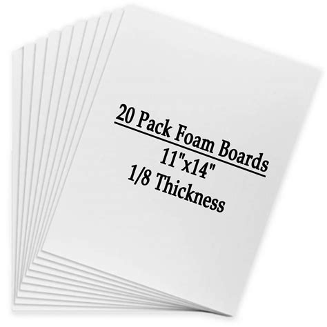 Buy Acrux7 20 Pack Foam Boards 11x14 Foam Core Backing Board 1/8 Inch ...