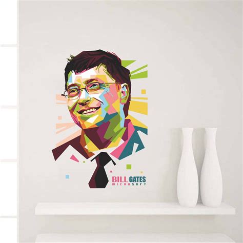 Rawpockets Decals ' Bill Gates - Inspiration ' Medium Size Wall Sticker ...