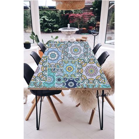 Mandala Art Square Paper Self Adhesive Sticker For Table – Myindianthings