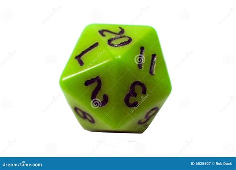 Twenty Sided Die stock image. Image of lime, chance, number - 6525507