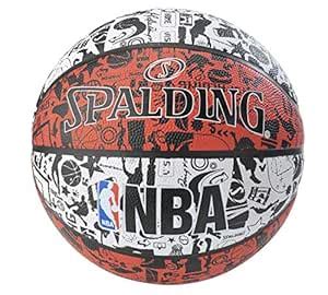 Buy Spalding NBA Grafitti Rubber Ball 83574Z, Unisex, Red/White/Black ...