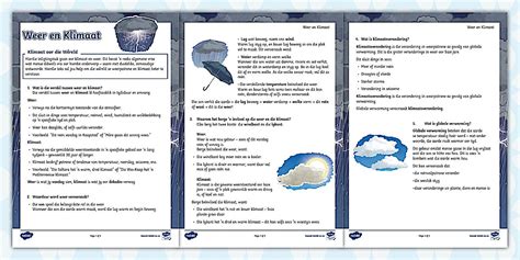 Weer en Klimaat - Inligtingblad (teacher made) - Twinkl
