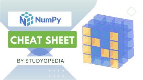 Image result for Numpy Library Python Cheat Sheet