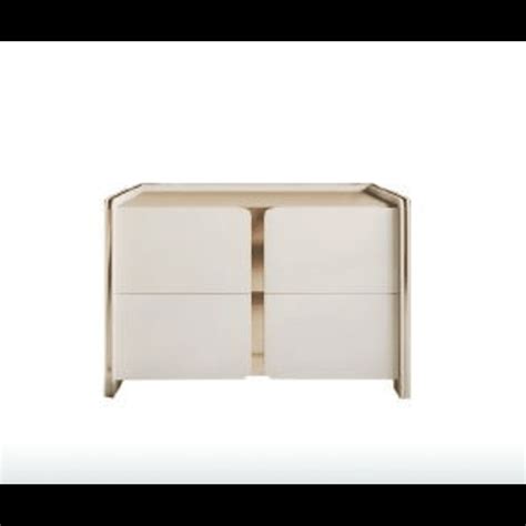 Trueliving Sqarae Golden White Side Console Table With Drawer H 24" x ...