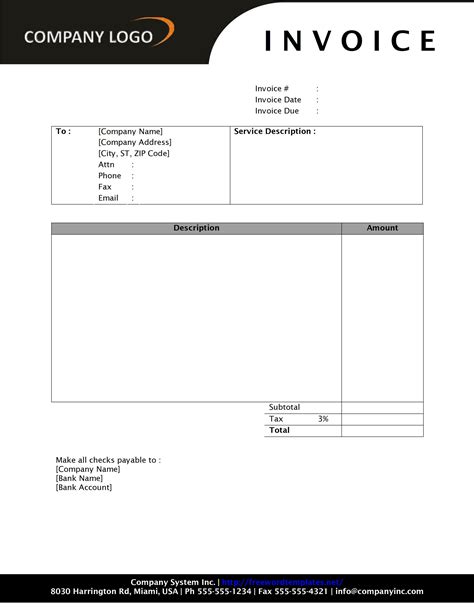 Best 19+ Free Microsoft Word Invoice Templates Docx