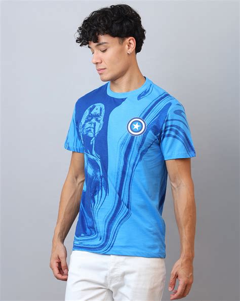Captain America Printed Regular Fit Tshirt For Men – Free Authority