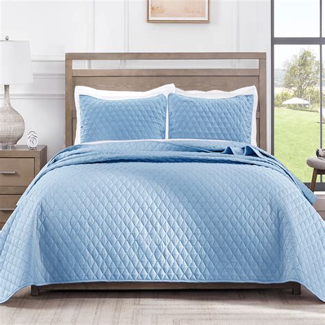 Exclusivo Mezcla Ultrasonic Reversible King Size Quilt Bedding Set with ...