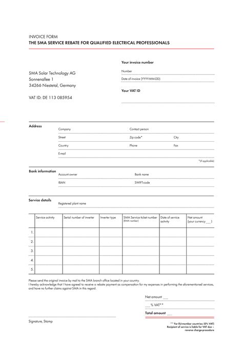 Image result for Invoice Form Example