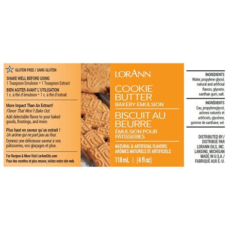 COOKIE BUTTER EMULSION (4oz.) | Chocolat-Chocolat Inc.