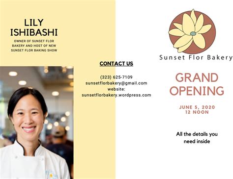 BROCHURE DETAILS – Sunset Flor Bakery