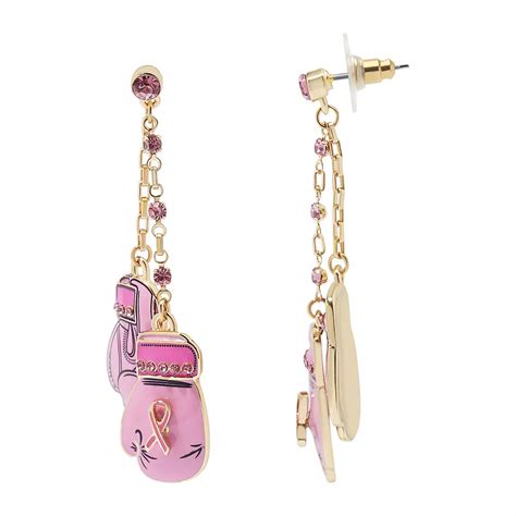 Celebrate Together™ Gold Tone Crystal Pink Boxing Gloves Breast Cancer ...