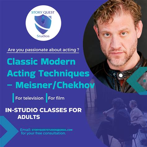 Free Class - Classic Modern Acting Techniques – Meisner/Chekhov - Story ...