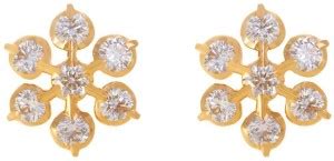 C.KRISHNIAH CHETTY JEWELLERS Traditional Yellow Gold 22kt Stud Earring ...