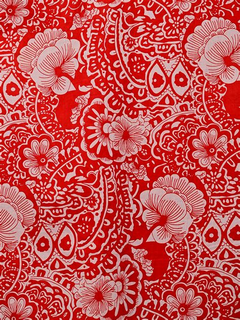 Red White Floral Printed Half Sleeves Shirt