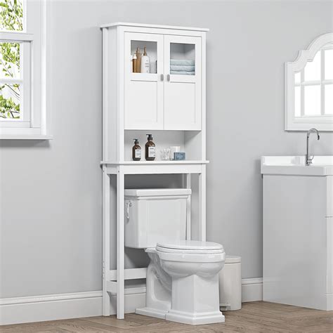 White Bathroom Cabinet Floor