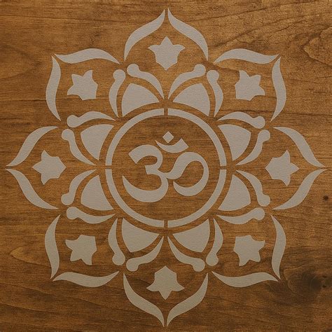 Buy Om Symbol Stencil for Wall Art & DIY Decor on cliths – Cliths