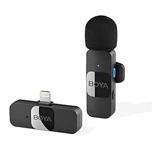 BOYA by-V1 Wireless Lavalier Microphone for iPhone iPad Phone ...