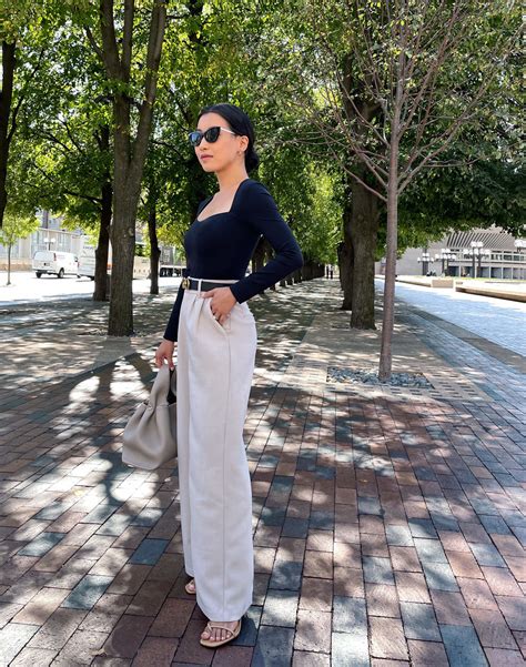 The best petite work pants: abercrombie tailored wide leg trouser