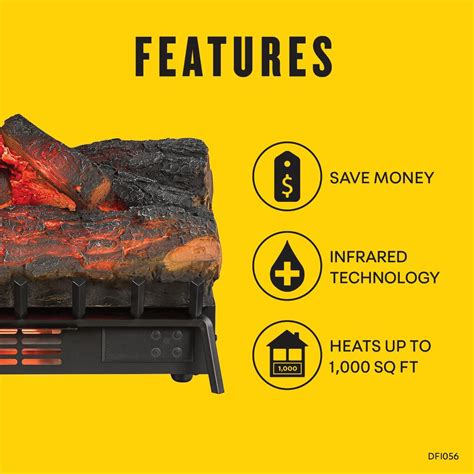 duraflame Electric Log Set 1,000 Sq Ft Heater, Faux India | Ubuy