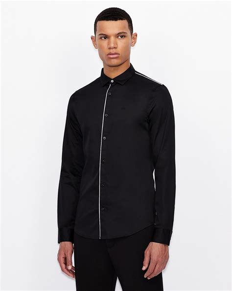 Solid Black Slim Fit Shirt