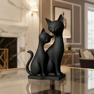 Cats Harmony Figurine - Duo Cat Home Decor Figurine | Elegant Shelf ...