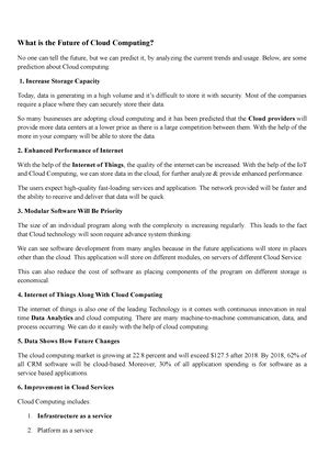 1.3 Advantages and Disadvantages of Cloud Computing - However, every ...