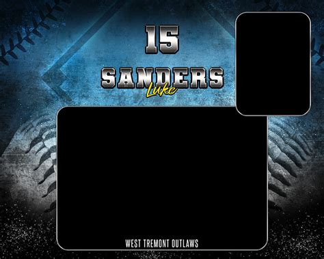 Memory Mate Photo Template - Grunge FX - Perfect For Baseball, Softball ...