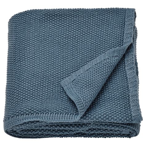 HUMLEMOTT throw, blue-grey, 130x170 cm (51x67") - IKEA