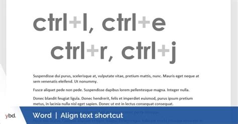 Word Text Alignment Shortcuts 的图像结果