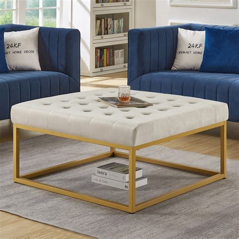 Ottoman Coffee Table With Metal Base at Desmond Kelley blog