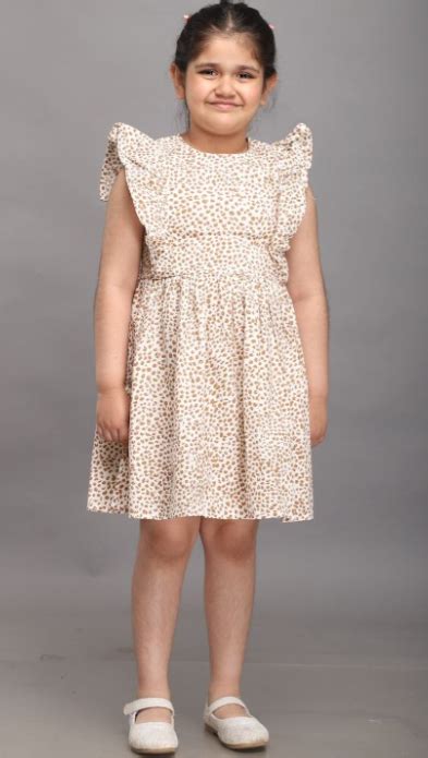 Girls Animal Printed Flutter Sleeve Dress – Biglilpeople