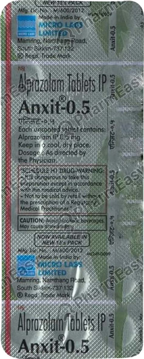 Anxit 0.5 MG Tablet (10): Uses, Side Effects, Price & Dosage | PharmEasy