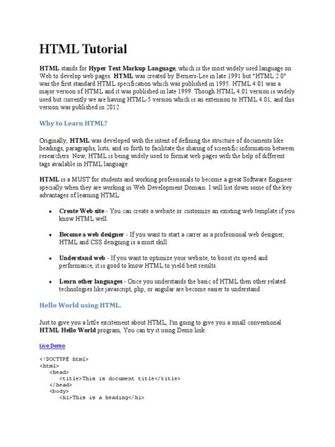 HTML Tutorial Download 的图像结果