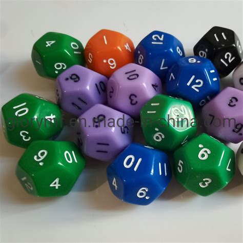 Bulk Custom 12 Sided Number Board Game Dice - Dnd Dice and Resin Dice price