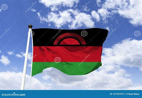 Flag of Malawi, Country in East Africa Stock Image - Image of concept ...