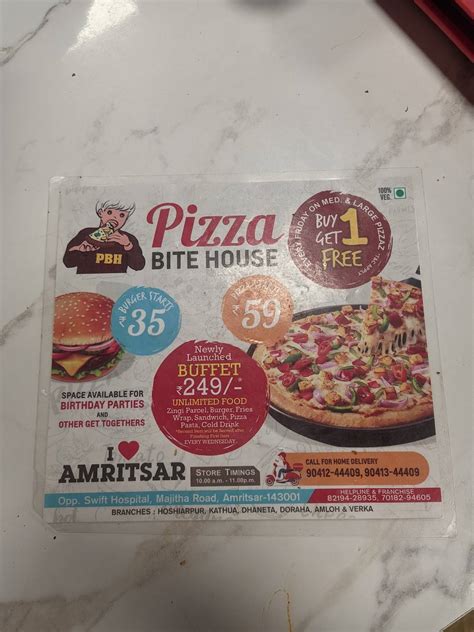 Menu at Pizza Bite House Majitha Road, Amritsar